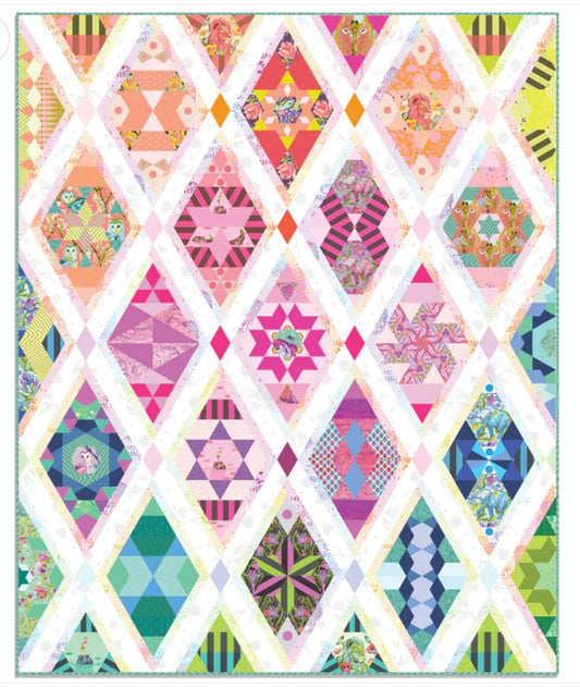 Queen of Diamonds by Pink Door Fabrics ACRYLIC TEMPLATE ONLY