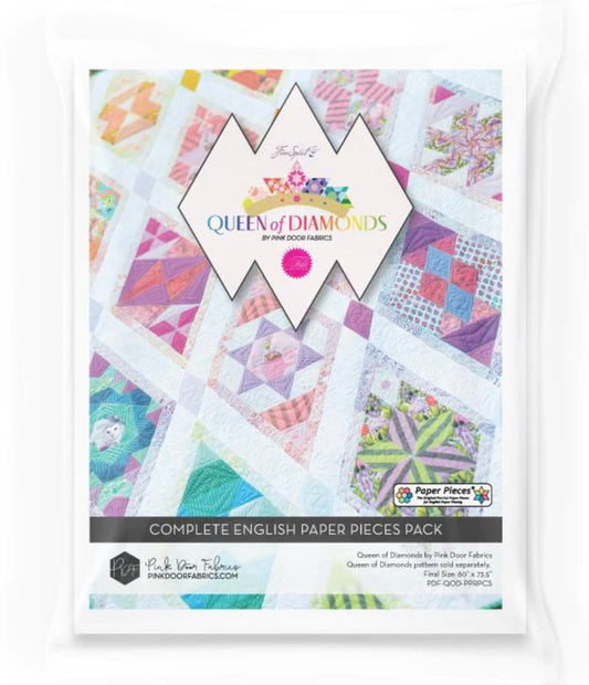 Queen of Diamonds by Pink Door Fabrics COMPLETE EPP PACK