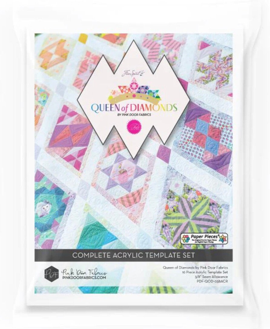 Queen of Diamonds by Pink Door Fabrics ACRYLIC TEMPLATE ONLY