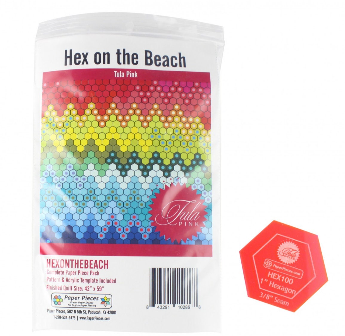 Hex On The Beach Pattern Piece Pack and Acrylic Template