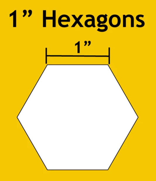 1" Hexagons With 3/8 Seam Allowance Acrylic Template