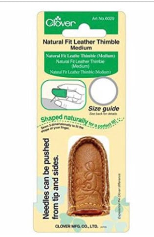 Natural Fit Leather Thimble Medium